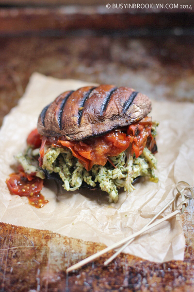 A Very Jewish Summer:  Pulled Pesto Chicken Burger