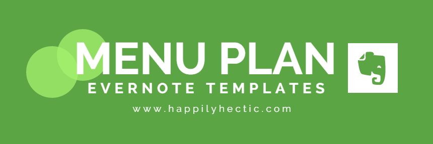 Menu Planning with Evernote Templates