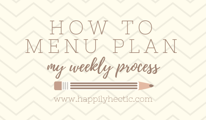 How to Menu Plan – My Weekly Process